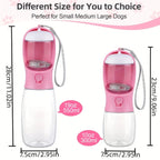 Dog Cat Water Bottle, Portable pet Water Bottle with Food Container, Outdoor Water Dispenser, Leak Proof Water Bottles for Dogs
